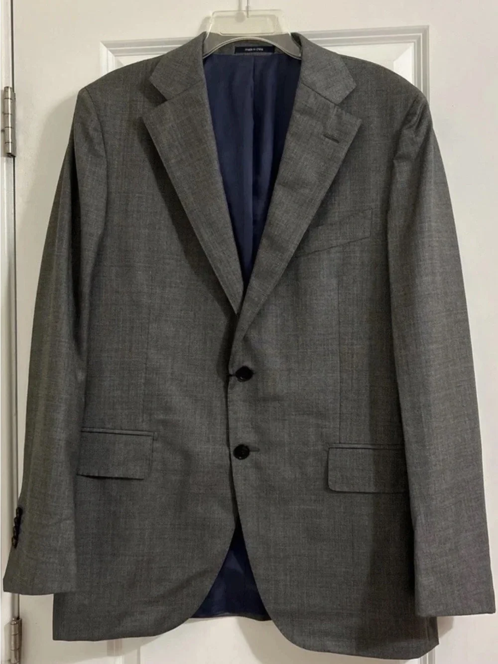 SuitSuppy Ethomas Hartford Men’s Pure Wool Super 150’s Grey Blazer Size 52/42
